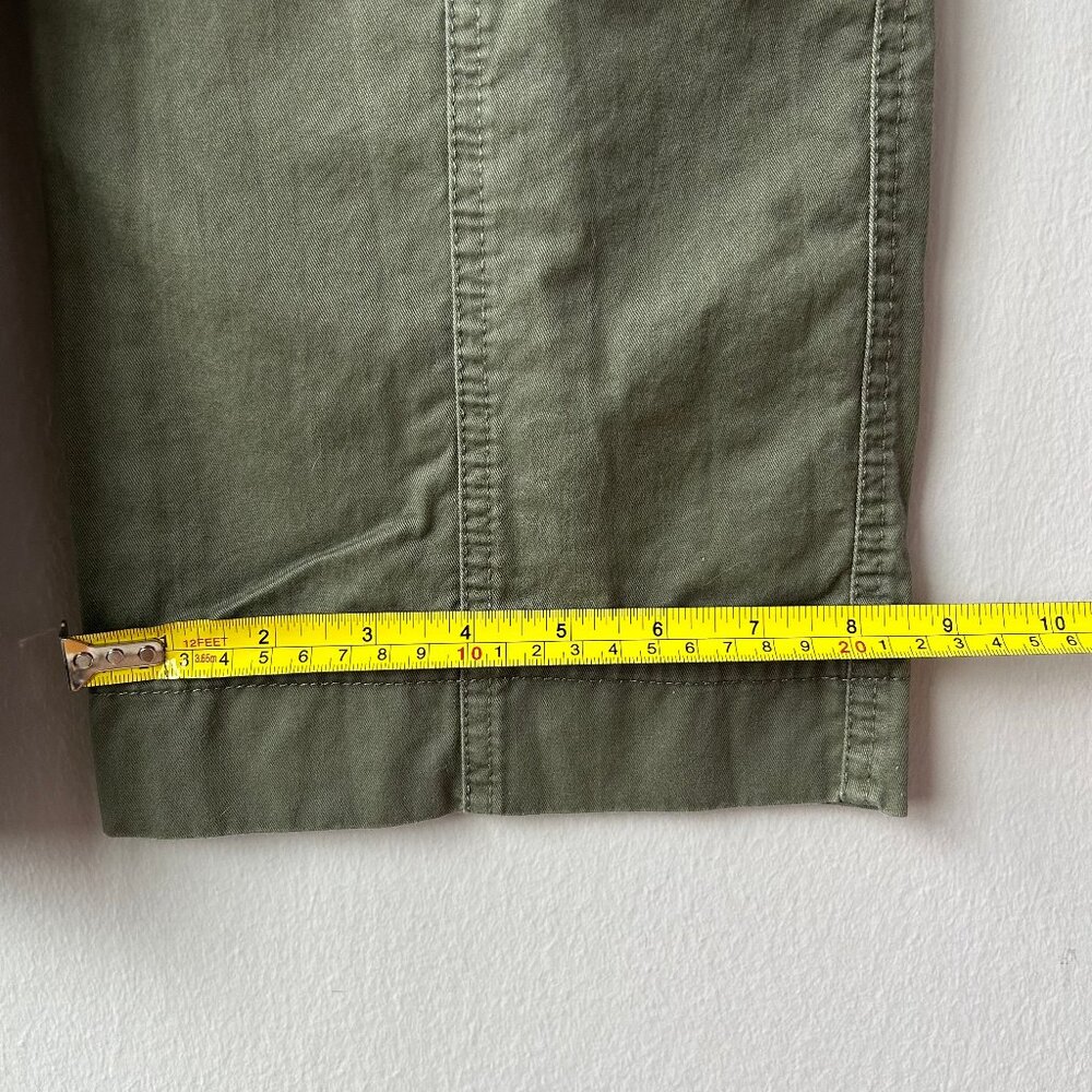 Abercrombie & Fitch Cargo Pants Women's Size 24 Olive Green Wide Leg Utility Y2K - Picture 10 of 12